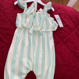 Agua green coverall size 3-6 months